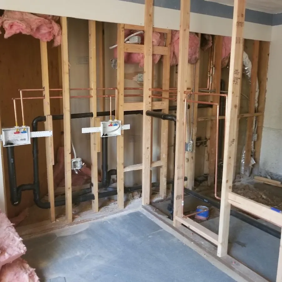 Copper pipe rough-in and plumbing installation in Zephyrhills